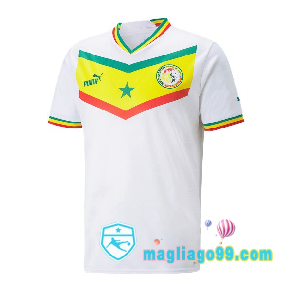 Nazionale Maglia Calcio Senegal Prima Bianco Coppa del Mondo 2022