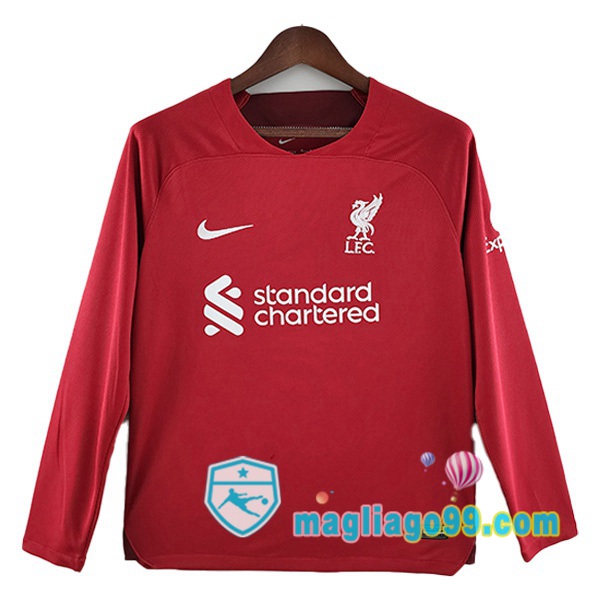 Magliago - Passione Maglie Thai Affidabili Basso Costo Online Shop | Maglia Calcio FC Liverpool Prima Maniche Lunghe Rosso 2022/2023