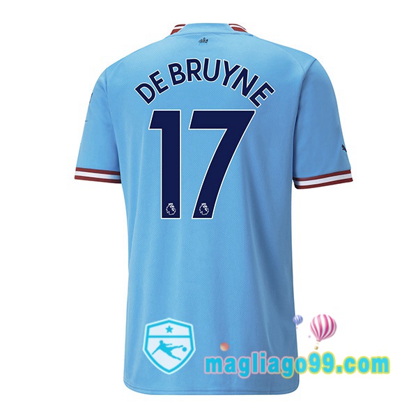 Magliago - Passione Maglie Thai Affidabili Basso Costo Online Shop | Maglia Calcio Manchester City (Kevin De Bruyne 17) Prima Blu 2022/2023