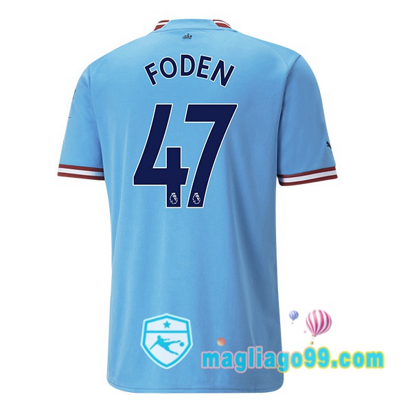 Magliago - Passione Maglie Thai Affidabili Basso Costo Online Shop | Maglia Calcio Manchester City (Phil Foden 47) Prima Blu 2022/2023