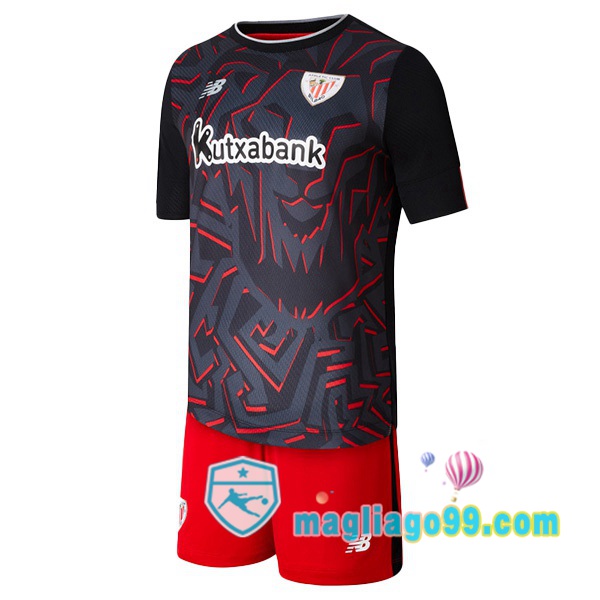 Magliago - Passione Maglie Thai Affidabili Basso Costo Online Shop | Maglia Calcio Athletic Bilbao Bambino Seconda Nero 2022/2023
