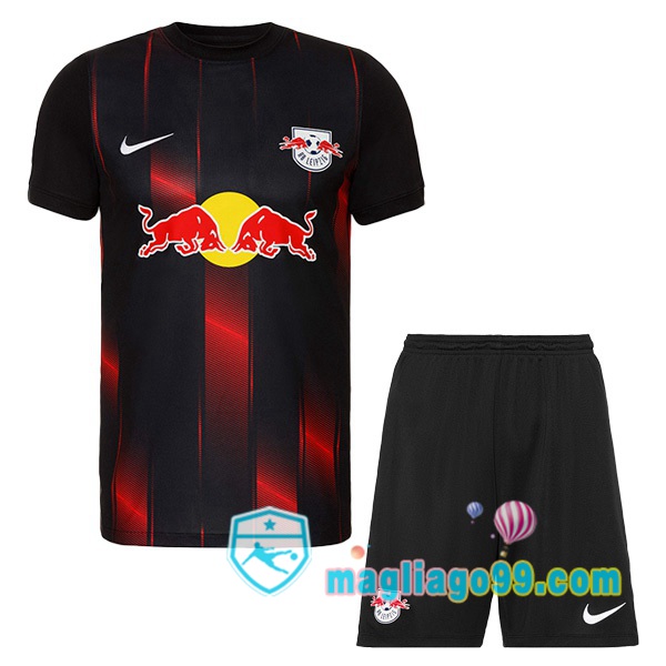 Magliago - Passione Maglie Thai Affidabili Basso Costo Online Shop | Maglia Calcio RB Leipzig Bambino Terza Nero 2022/2023