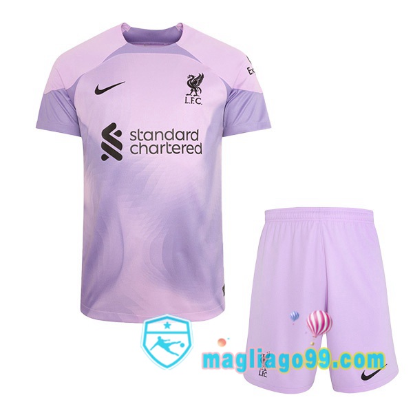 Magliago - Passione Maglie Thai Affidabili Basso Costo Online Shop | Maglia Calcio FC Liverpool Bambino Portiere Porpora 2022/2023