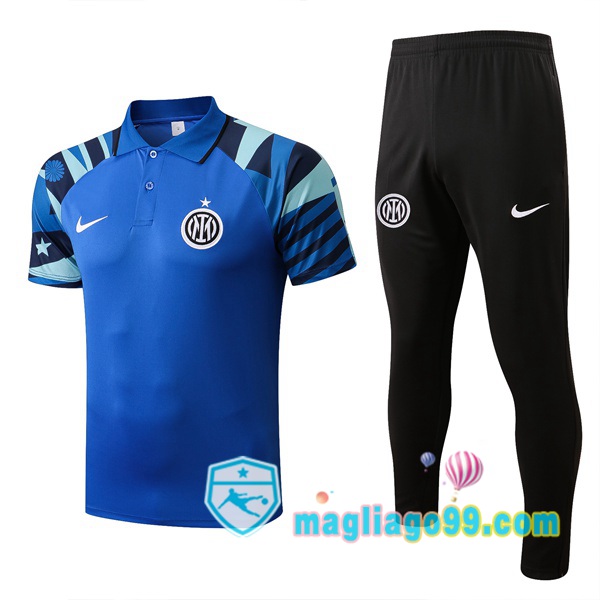 Magliago - Passione Maglie Thai Affidabili Basso Costo Online Shop | Inter Milan Polo Maglia Uomo + Pantaloni Blu 2022/2023