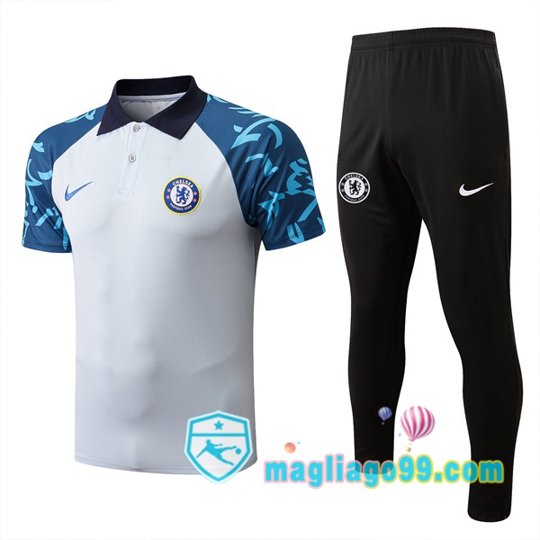 Magliago - Passione Maglie Thai Affidabili Basso Costo Online Shop | FC Chelsea Polo Maglia Uomo + Pantaloni Grigio 2022/2023