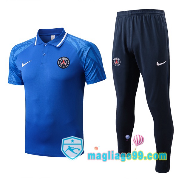 Magliago - Passione Maglie Thai Affidabili Basso Costo Online Shop | Paris PSG Polo Maglia Uomo + Pantaloni Blu 2022/2023