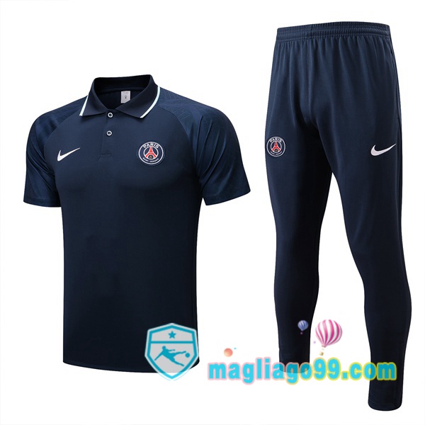 Magliago - Passione Maglie Thai Affidabili Basso Costo Online Shop | Paris PSG Polo Maglia Uomo + Pantaloni Blu Royal 2022/2023