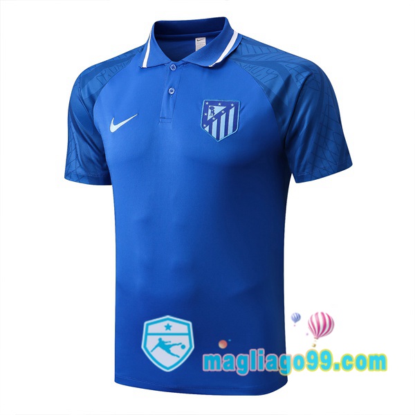 Magliago - Passione Maglie Thai Affidabili Basso Costo Online Shop | Atletico Madrid Polo Maglia Uomo Blu 2022/2023
