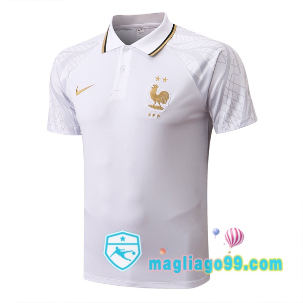 Magliago - Passione Maglie Thai Affidabili Basso Costo Online Shop | Francia Polo Maglia Uomo Bianco 2022/2023