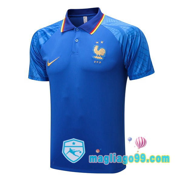 Magliago - Passione Maglie Thai Affidabili Basso Costo Online Shop | Francia Polo Maglia Uomo Blu 2022/2023