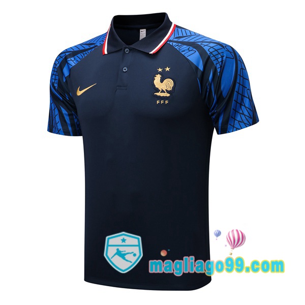 Magliago - Passione Maglie Thai Affidabili Basso Costo Online Shop | Francia Polo Maglia Uomo Blu Royal 2022/2023
