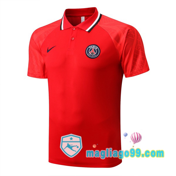 Magliago - Passione Maglie Thai Affidabili Basso Costo Online Shop | Paris PSG Polo Maglia Uomo Rosso 2022/2023