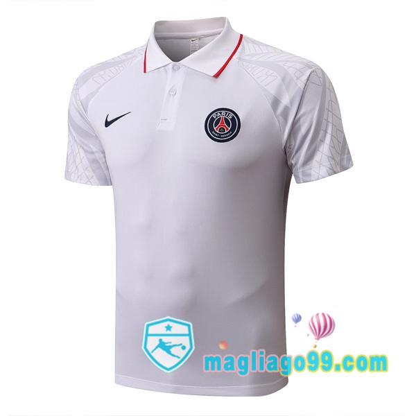 Magliago - Passione Maglie Thai Affidabili Basso Costo Online Shop | Paris PSG Polo Maglia Uomo Bianco 2022/2023