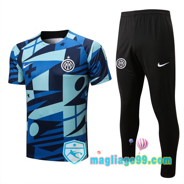 Magliago - Passione Maglie Thai Affidabili Basso Costo Online Shop | Tuta Maglie Allenamento Inter Milan + Pantaloni Blu 2022/2023