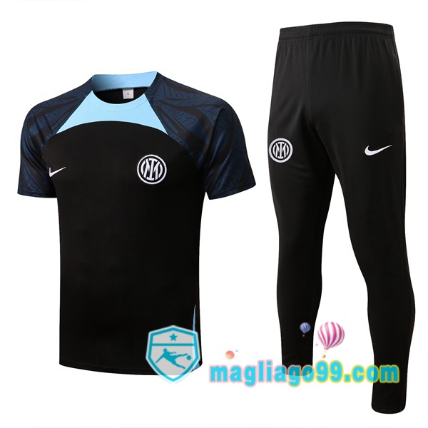 Magliago - Passione Maglie Thai Affidabili Basso Costo Online Shop | Tuta Maglie Allenamento Inter Milan + Pantaloni Nero 2022/2023