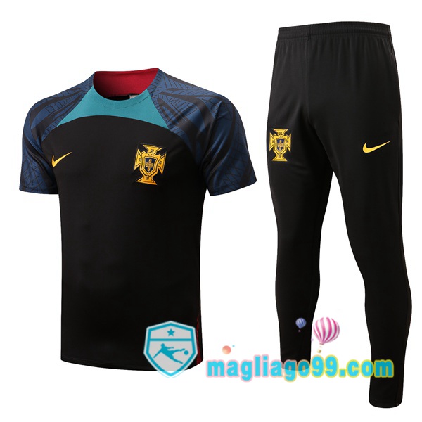 Magliago - Passione Maglie Thai Affidabili Basso Costo Online Shop | Tuta Maglie Allenamento Portogallo + Pantaloni Nero 2022/2023