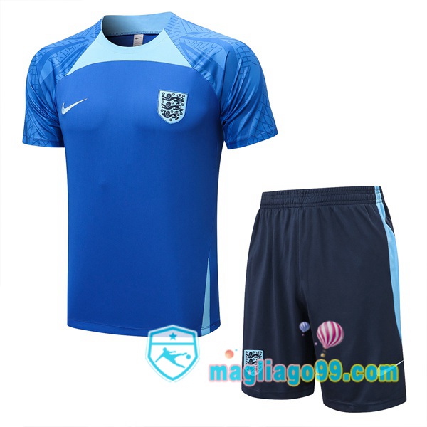 Magliago - Passione Maglie Thai Affidabili Basso Costo Online Shop | Tuta Maglie Allenamento Inghilterra + Shorts Blu 2022/2023
