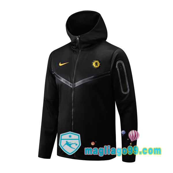 Magliago - Passione Maglie Thai Affidabili Basso Costo Online Shop | Giacca Con Cappuccio FC Chelsea Nero 2022/2023