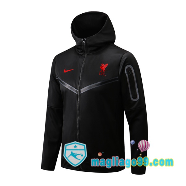 Magliago - Passione Maglie Thai Affidabili Basso Costo Online Shop | Giacca Con Cappuccio FC Liverpool Nero 2022/2023