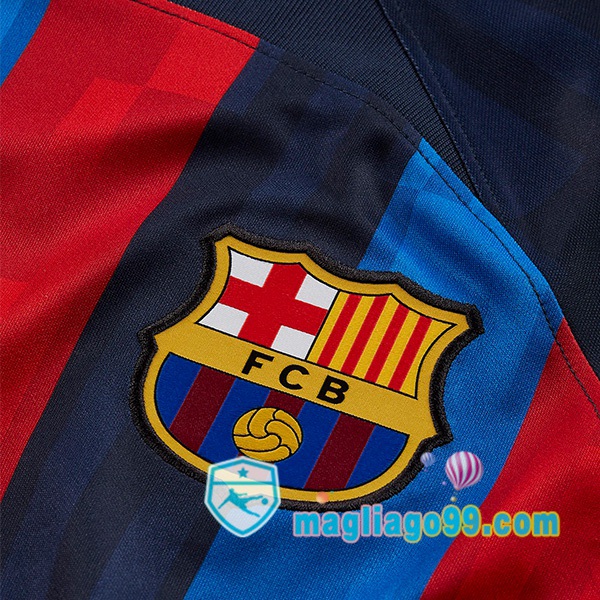 Maglia Calcio FC Barcellona Prima Rosso Blu 2022/2023