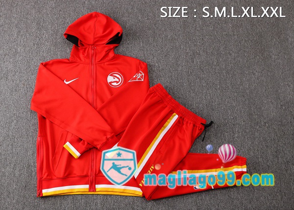 Giacca Con Cappuccio Atlanta Hawks Rosso 2022/2023