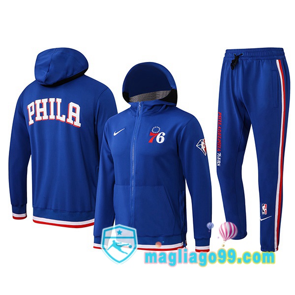 Giacca Con Cappuccio Philadelphia 76ers Blu 2022/2023