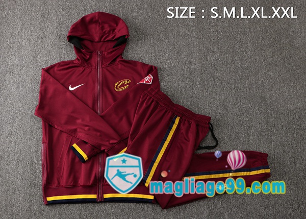 Giacca Con Cappuccio Cleveland Cavaliers Rosso 2022/2023