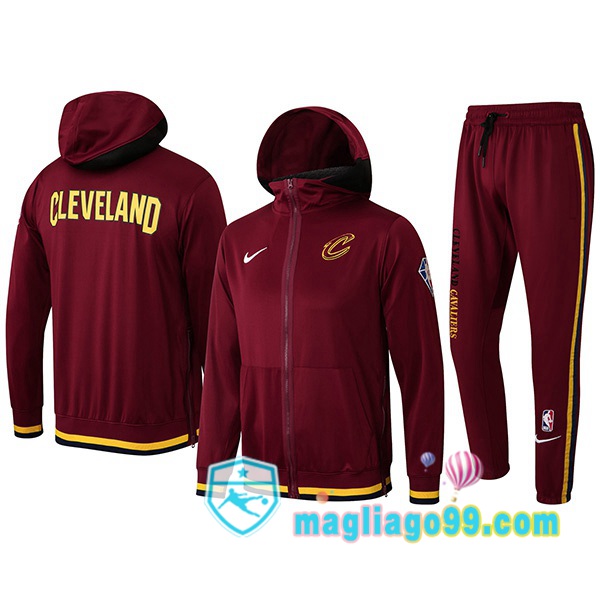 Giacca Con Cappuccio Cleveland Cavaliers Rosso 2022/2023