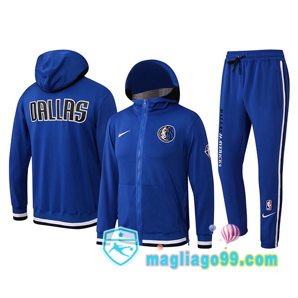 Giacca Con Cappuccio Dallas Mavericks Blu 2022/2023