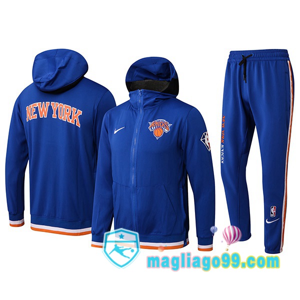 Giacca Con Cappuccio New York Knicks Blu 2022/2023