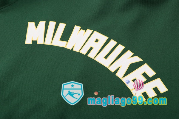 Giacca Con Cappuccio Milwaukee Bucks Verde 2022/2023