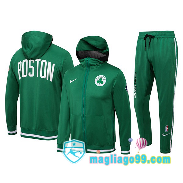 Giacca Con Cappuccio Boston Celtics Verde 2022/2023