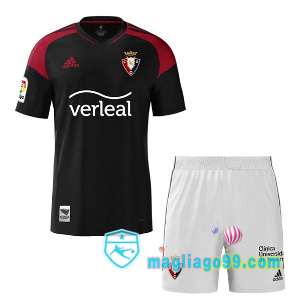 Magliago - Passione Maglie Thai Affidabili Basso Costo Online Shop | Maglia CA Osasuna Bambino Seconda Nero 2022/2023