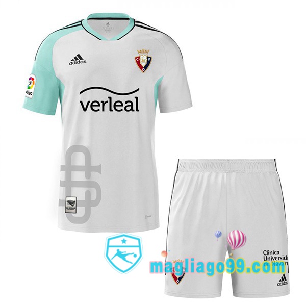 Magliago - Passione Maglie Thai Affidabili Basso Costo Online Shop | Maglia CA Osasuna Bambino Terza Bianco 2022/2023