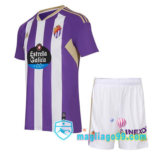 Magliago - Passione Maglie Thai Affidabili Basso Costo Online Shop | Maglia Real Valladolid Bambino Prima Porpora 2022/2023