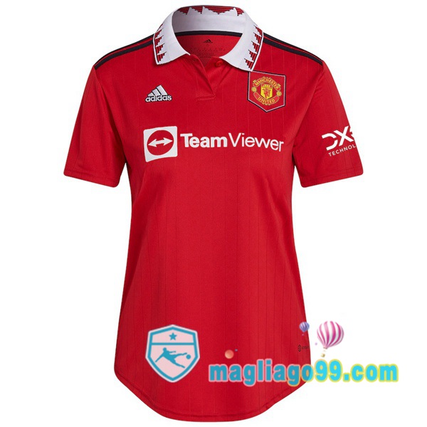 Magliago - Passione Maglie Thai Affidabili Basso Costo Online Shop | Maglia Manchester United Donna Prima Rosso 2022/2023