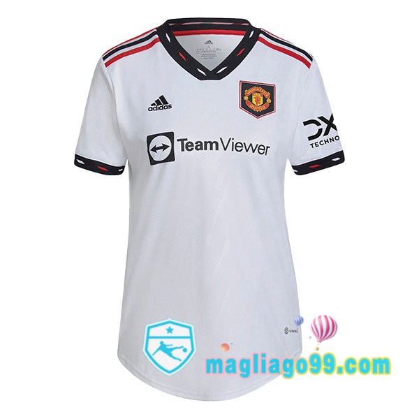 Magliago - Passione Maglie Thai Affidabili Basso Costo Online Shop | Maglia Manchester United Donna Seconda Bianco 2022/2023
