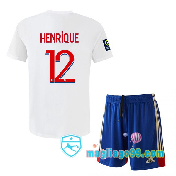Magliago - Passione Maglie Thai Affidabili Basso Costo Online Shop | Maglia Lyon OL (HENRIQUE 12) Bambino Prima Bianco 2022/2023