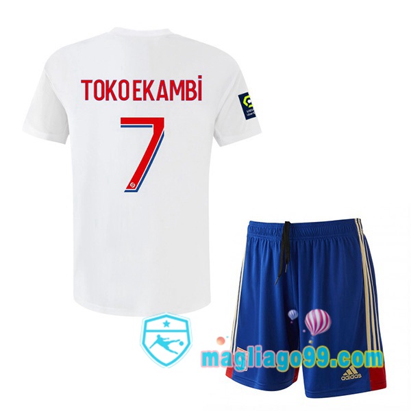 Magliago - Passione Maglie Thai Affidabili Basso Costo Online Shop | Maglia Lyon OL (TOKO EKAMBI 7) Bambino Prima Bianco 2022/2023