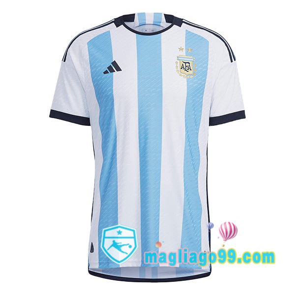 Magliago - Passione Maglie Thai Affidabili Basso Costo Online Shop | Nazionale Maglia Calcio Argentina Prima Blu Bianco Coppa del Mondo 2022