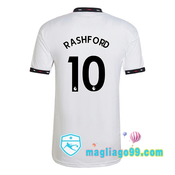 Magliago - Passione Maglie Thai Affidabili Basso Costo Online Shop | Maglia Manchester United (RASHFORD 10) Seconda Bianco 2022/2023
