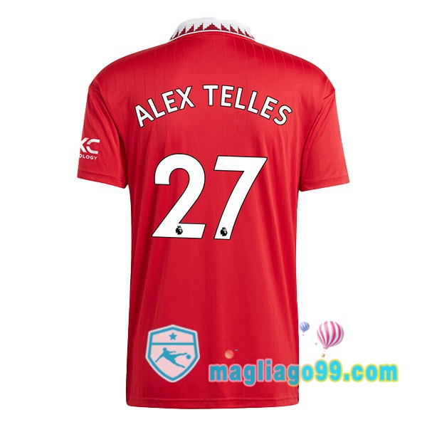 Magliago - Passione Maglie Thai Affidabili Basso Costo Online Shop | Maglia Manchester United (ALEX TELLES 27) Prima Rosso 2022/2023