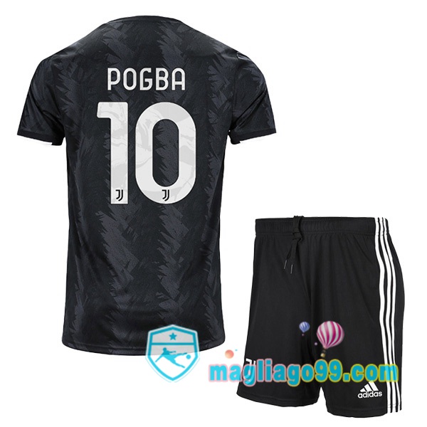 Magliago - Passione Maglie Thai Affidabili Basso Costo Online Shop | Maglia Juventus (POGBA 10) Bambino Seconda Nero 2022/2023