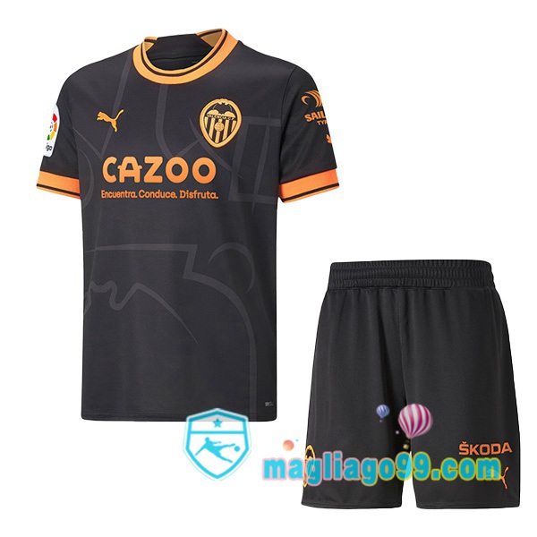 Magliago - Passione Maglie Thai Affidabili Basso Costo Online Shop | Maglia Valencia CF Bambino Seconda Nero 2022/2023