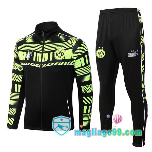 Magliago - Passione Maglie Thai Affidabili Basso Costo Online Shop | Giacca Da Allenamento Dortmund BVB Nero Verde 2022/2023