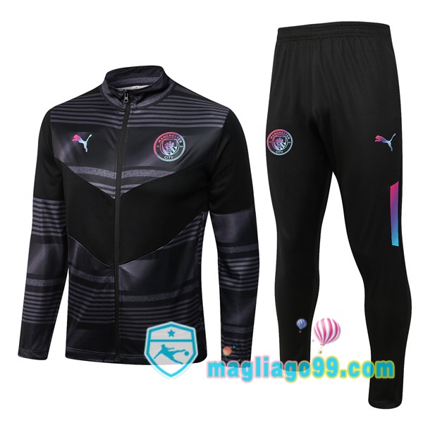 Magliago - Passione Maglie Thai Affidabili Basso Costo Online Shop | Giacca Da Allenamento Manchester City Nero 2022/2023