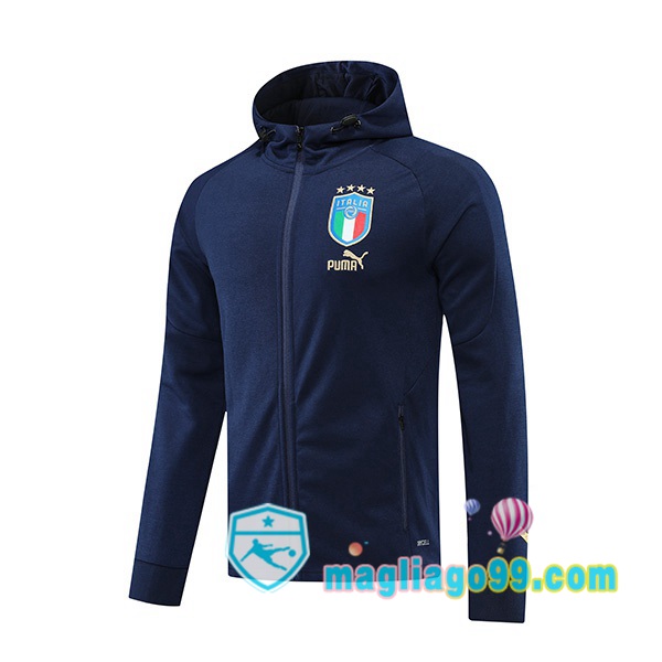 Magliago - Passione Maglie Thai Affidabili Basso Costo Online Shop | Giacca Con Cappuccio Italia Blu Royal 2022/2023