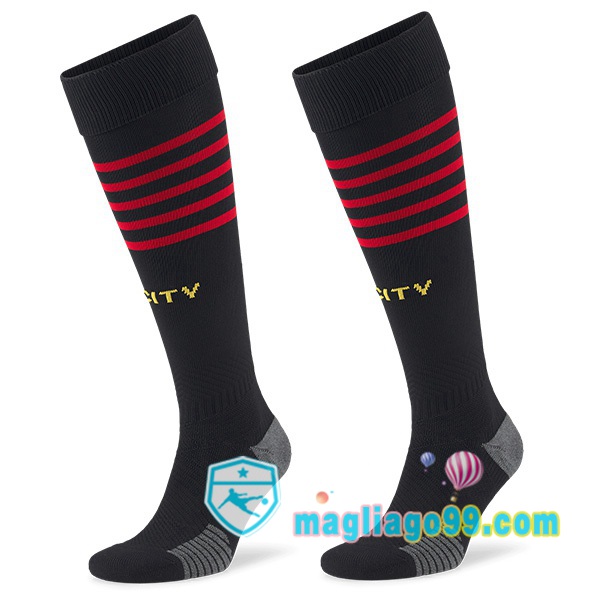 Magliago - Passione Maglie Thai Affidabili Basso Costo Online Shop | Calzettoni Da Calcio Manchester City Seconda Rosso Nero 2022/2023