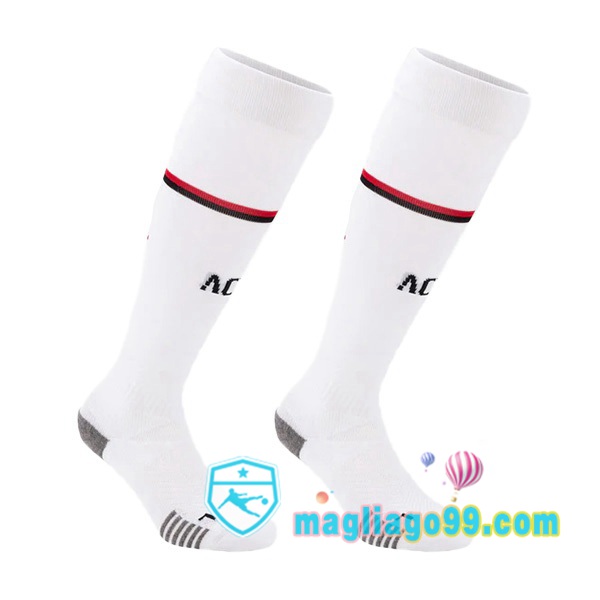 Magliago - Passione Maglie Thai Affidabili Basso Costo Online Shop | Calzettoni Da Calcio AC Milan Seconda Bianco 2022/2023