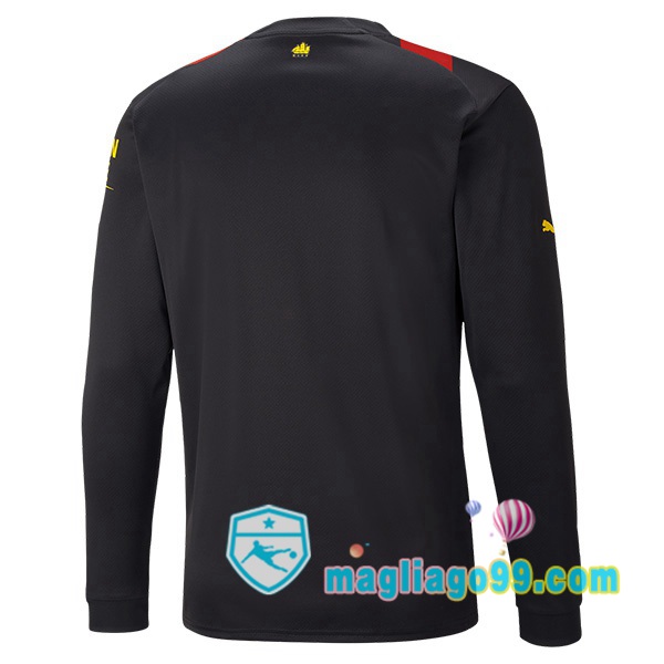 Maglia Manchester City Seconda Maniche Lunghe Rosso Nero 2022/2023